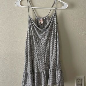 Mossimo Women’s Black/White Striped Tank Large